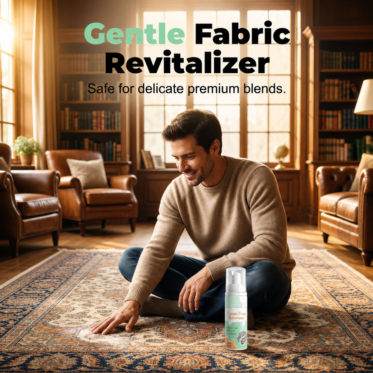 Waterless Carpet Foam Stain Remover with Towel