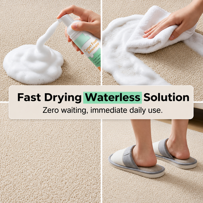 Waterless Carpet Foam Stain Remover with Towel