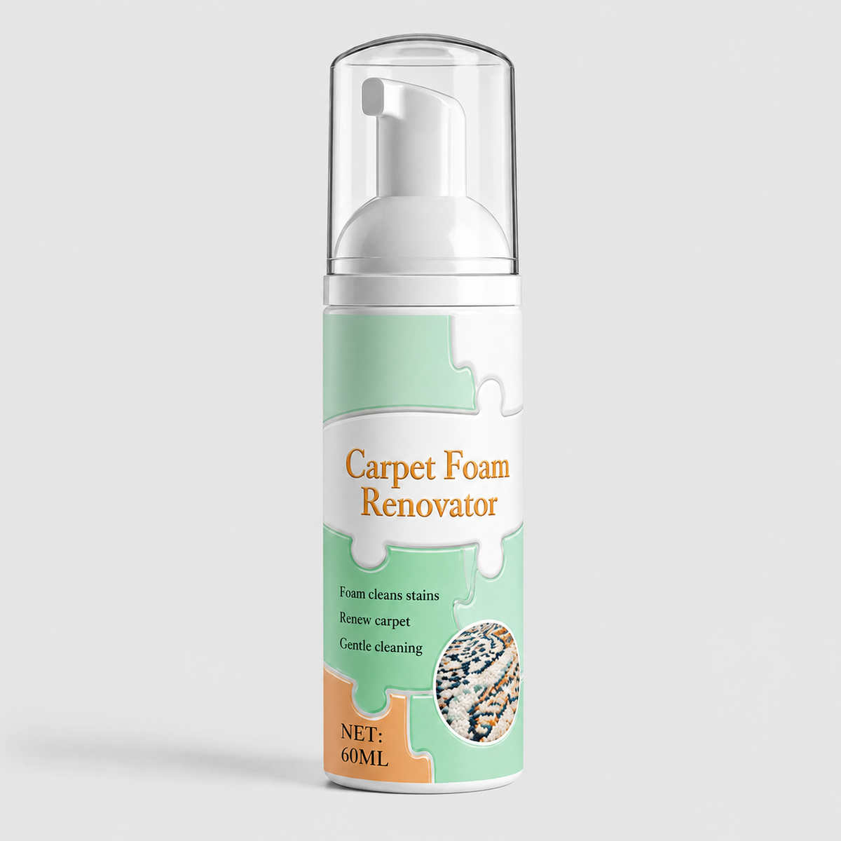 Waterless Carpet Foam Stain Remover with Towel