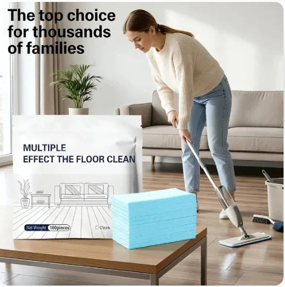 100 Piece Floor Cleaning Tablets Multi-Surface Cleaner for Hardwood Laminate Tile & RV Walls Antibacterial Deodorization Maintenance